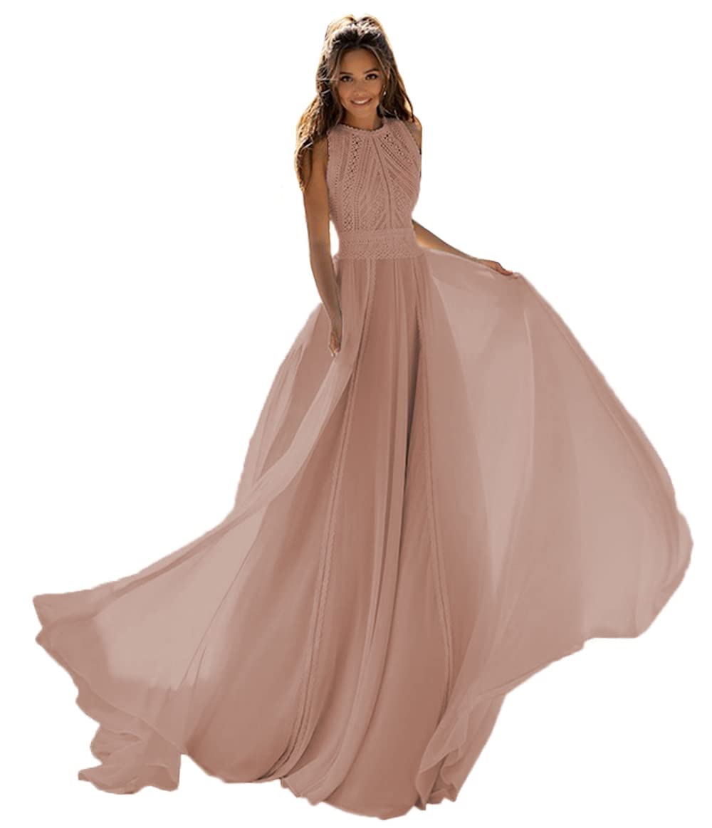 Elegant Backless Women's Halter Formal Gown - Long Bridesmaid Dress for Prom, Wedding Party & Special Occasions | Perfect for Evening Events, Cocktail Parties & Black Tie Galas