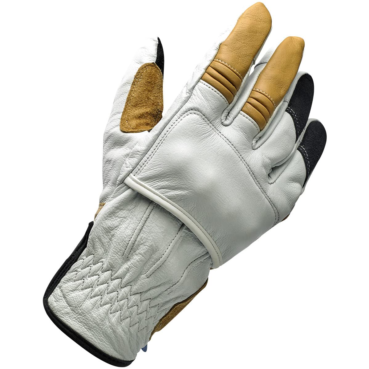 Biltwell Belden CE Certified Motorcycle Gloves - Abrasion Resistant & Shock Isolation Riding Gloves with Open Cuff Design for Men & Women - Perfect for Street Bikes, Cruisers & Urban Commuting