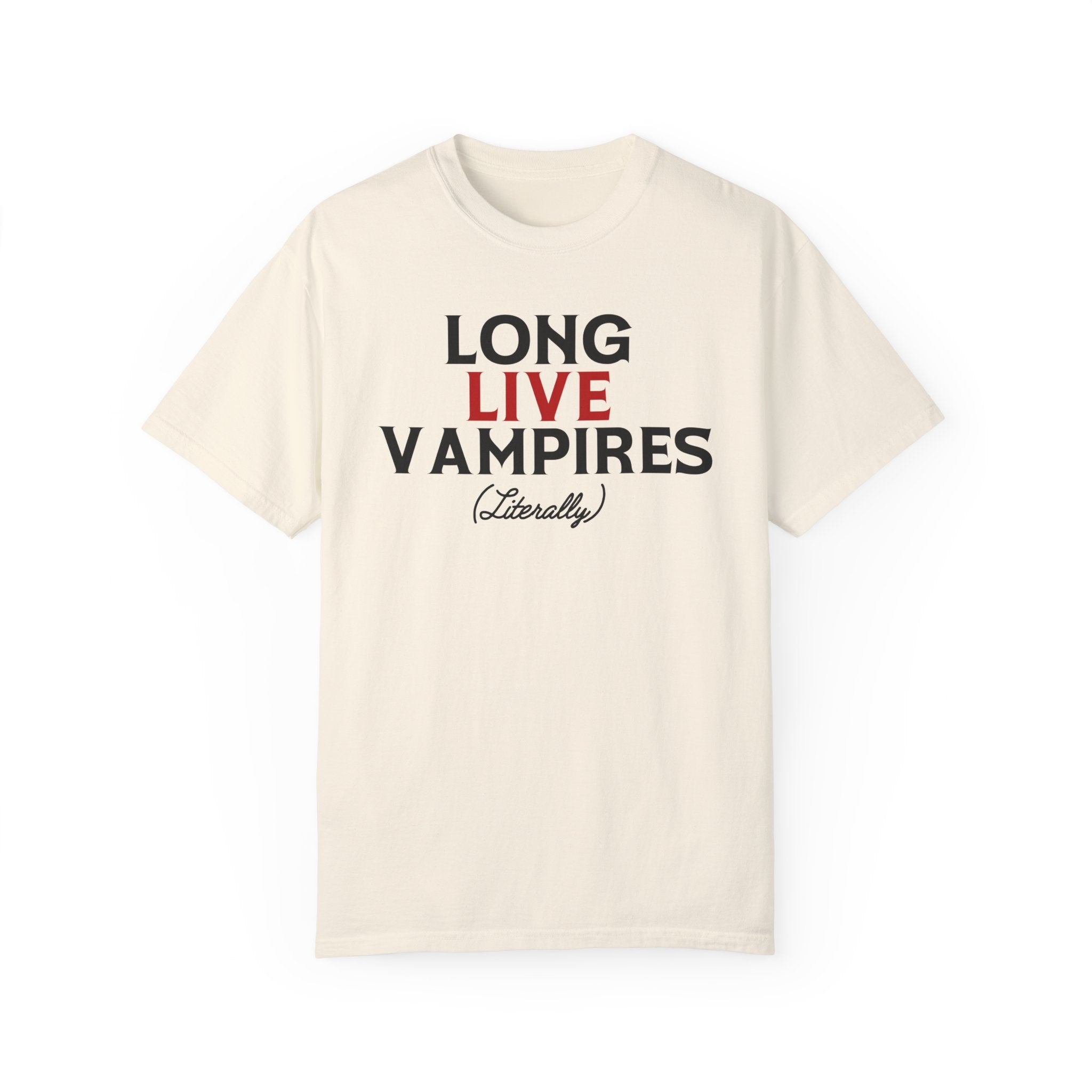 Long Live Vamps T-Shirt | Gothic Vampire Graphic Tee | Soft Cotton Unisex Shirt | Perfect for Halloween, Goth Parties & Vampire Lovers