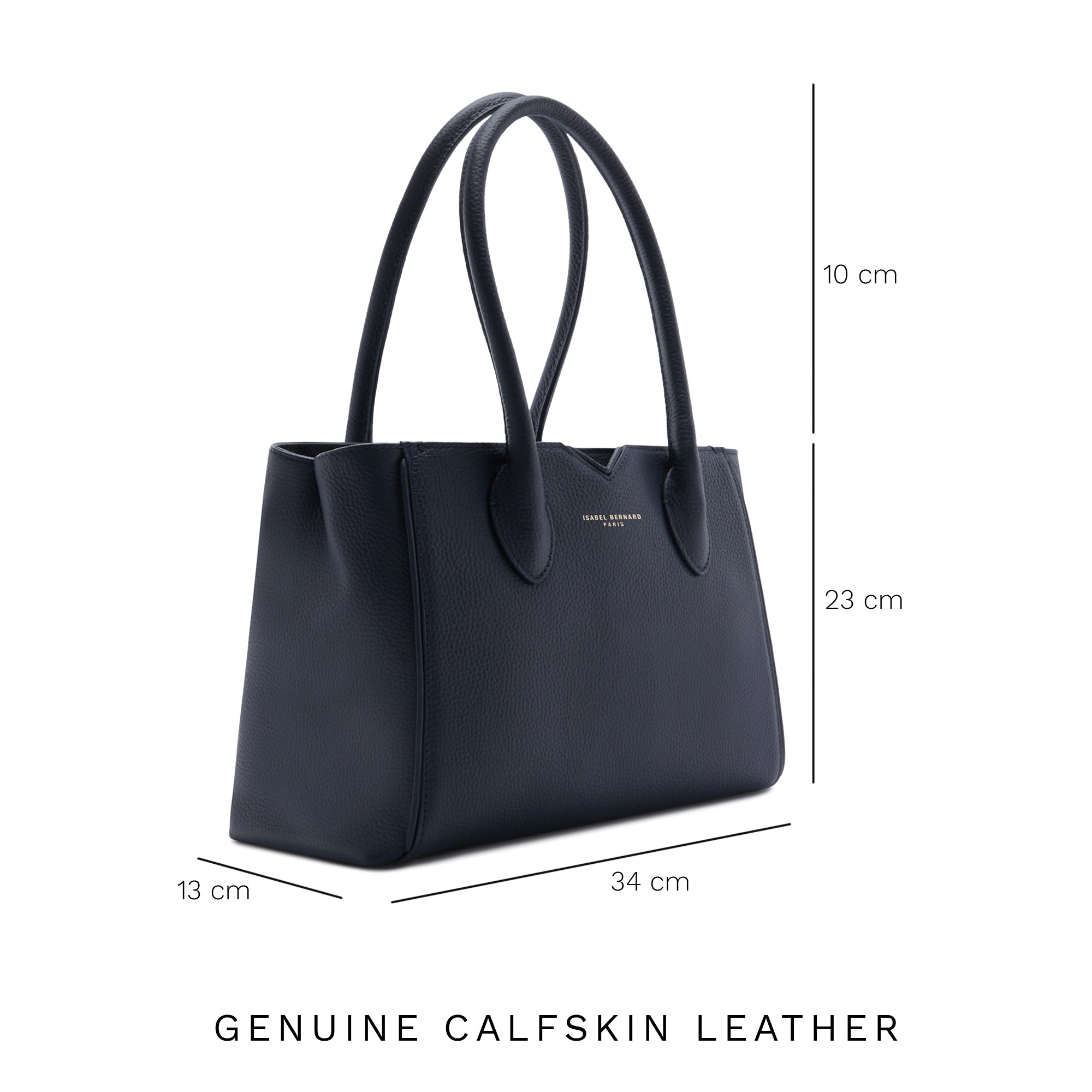 Honoré Cloe Midi Handbag - Genuine Blue Calfskin Leather Women's Shoulder Bag for Work, Travel & Everyday Use