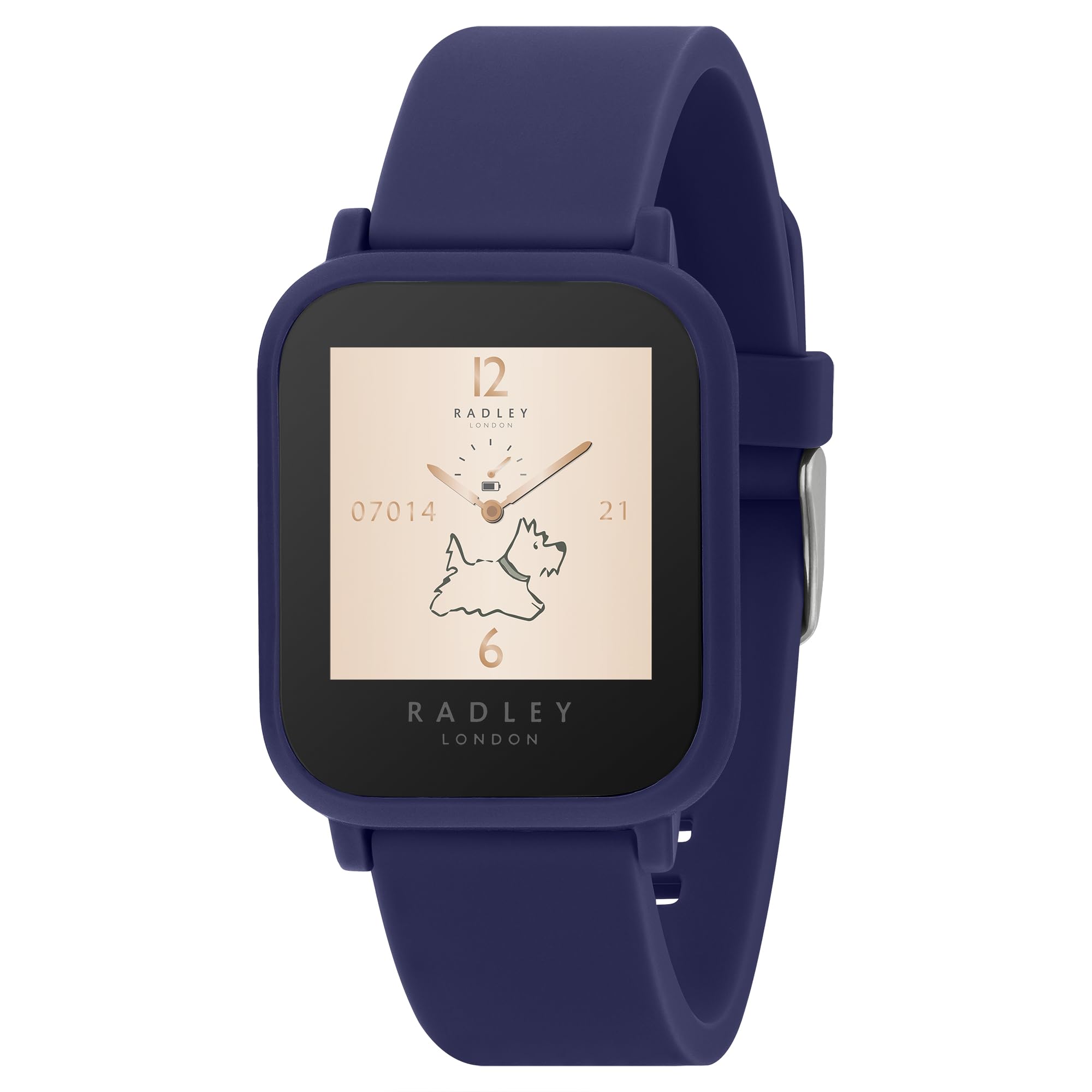 RADLEY Women's Blue Digital Quartz Smart Watch with Silicone Strap RYS10-2153 - Fitness Tracker, Heart Rate Monitor & Waterproof Smartwatch for Running, Workout & Everyday Use