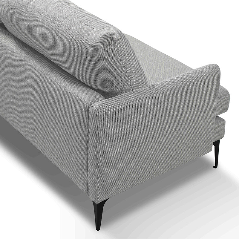 HARLOW 3-Seater Sofa Light Grey - Modern Living Room Furniture for Small Spaces & Apartments