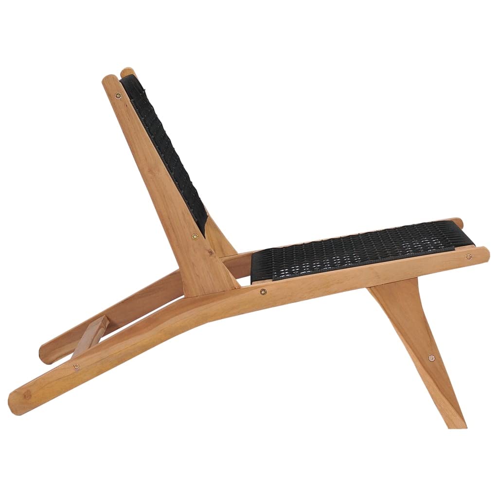 Premium CHARMMA Sun Lounger with Adjustable Footrest - Solid Teak Wood & Durable Rope Design - 11.42KG Weight Capacity - Perfect for Poolside, Beach, Patio, and Outdoor Relaxation