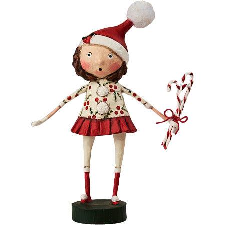 Lori Mitchell Holiday Figurine - Candie's Canes Christmas Decoration for Tree, Mantel & Festive Home Decor | Collectible Santa Claus Ornament