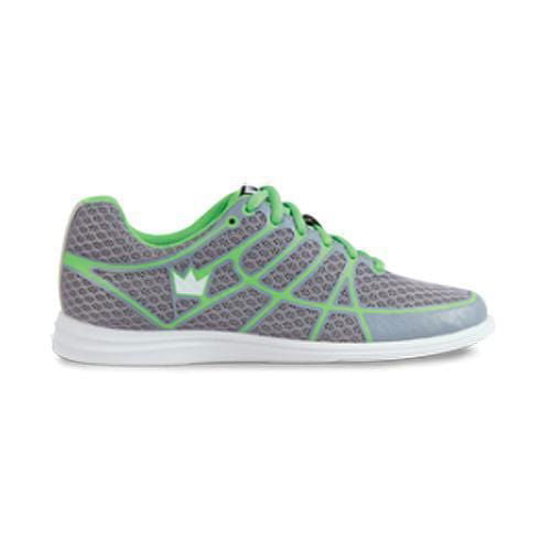 Brunswick Women's Aura Grey Green Bowling Shoes - Lightweight & Comfortable for League Play & Tournament Bowling - Perfect for Pro Bowlers & Casual Players