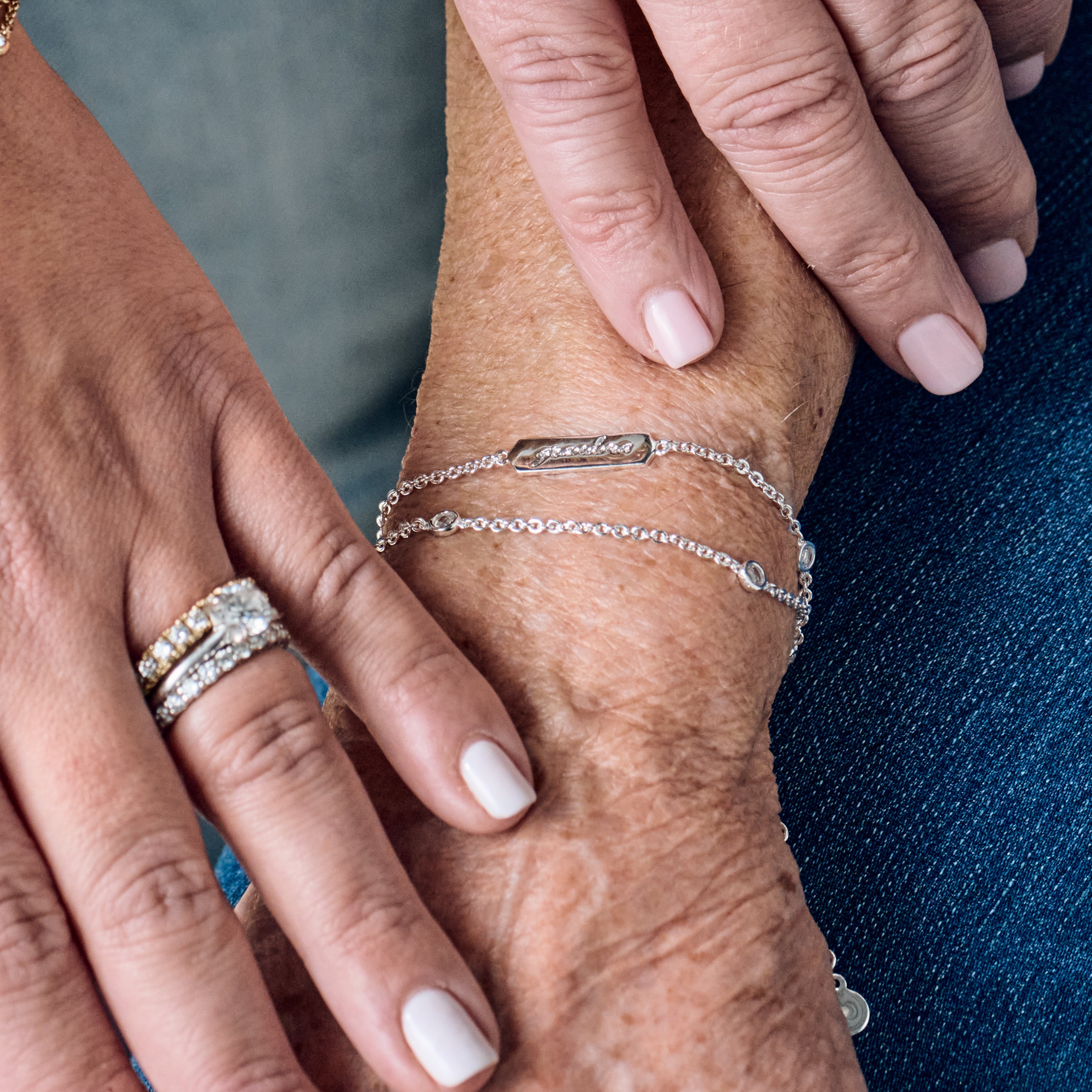 Grandma Infinity Chain Bracelet - Adjustable Sterling Silver Jewelry for Women | Perfect Gift for Mother's Day, Anniversary & Special Occasions