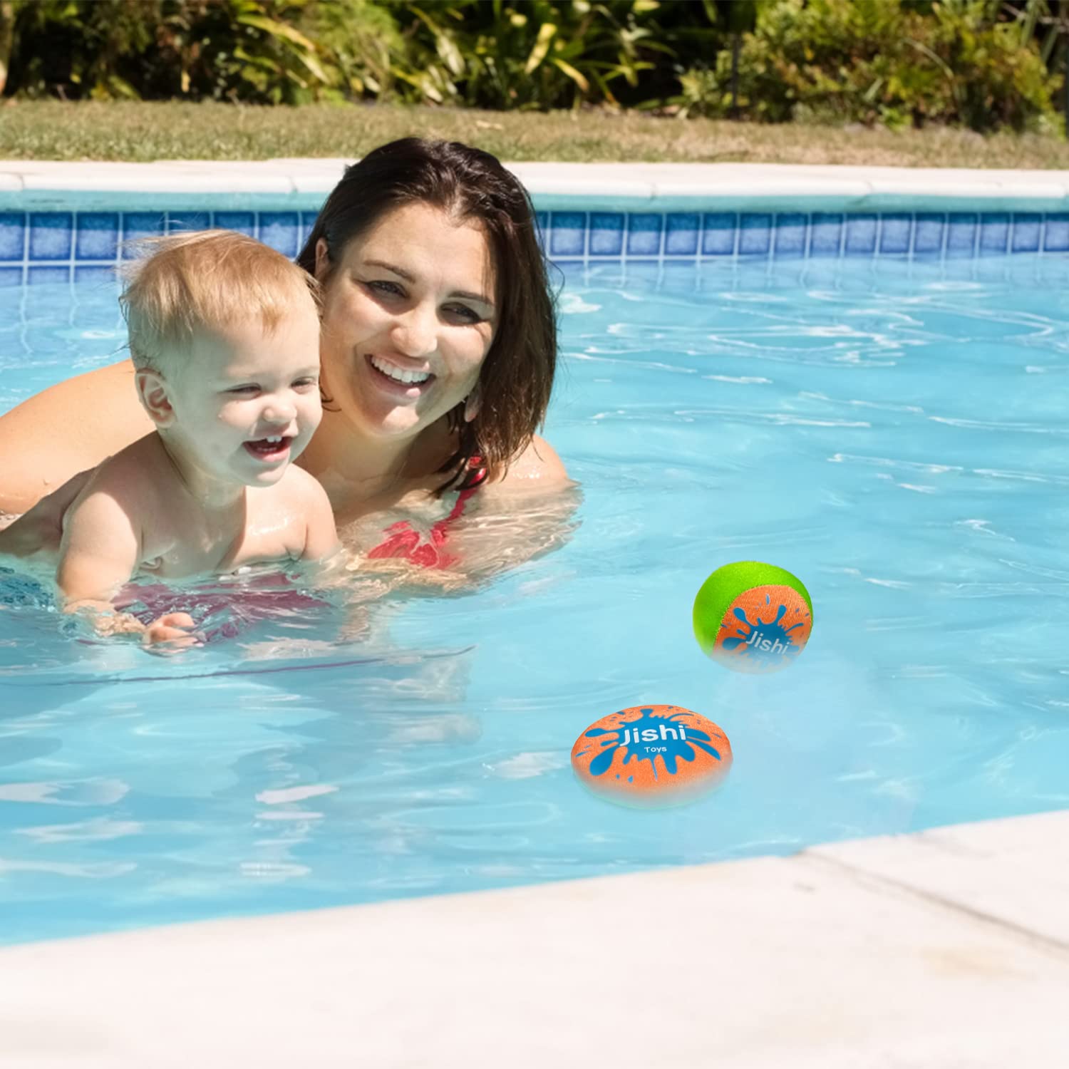 **Jishi Water Skipping Ball Set - Outdoor Water Bounce Skip Toys for Beach, Pool & Lake - Fun Summer Sport Activity for Kids, Teens & Adults - Easter Basket Stuffers & Family Games - Perfect for Boys & Girls**    *(Great for outdoor play, beach parties, pool games, lake adventures, and summer sports activities!)*