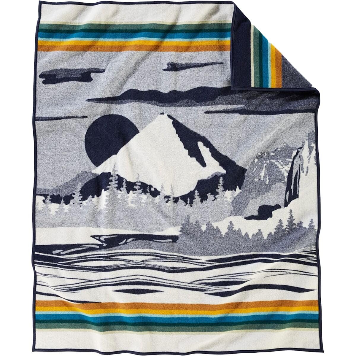 Pendleton Pacific Wonderland Blanket - Soft & Cozy One-Color Throw for Home, Camping & Travel - Perfect as Robe or Gift