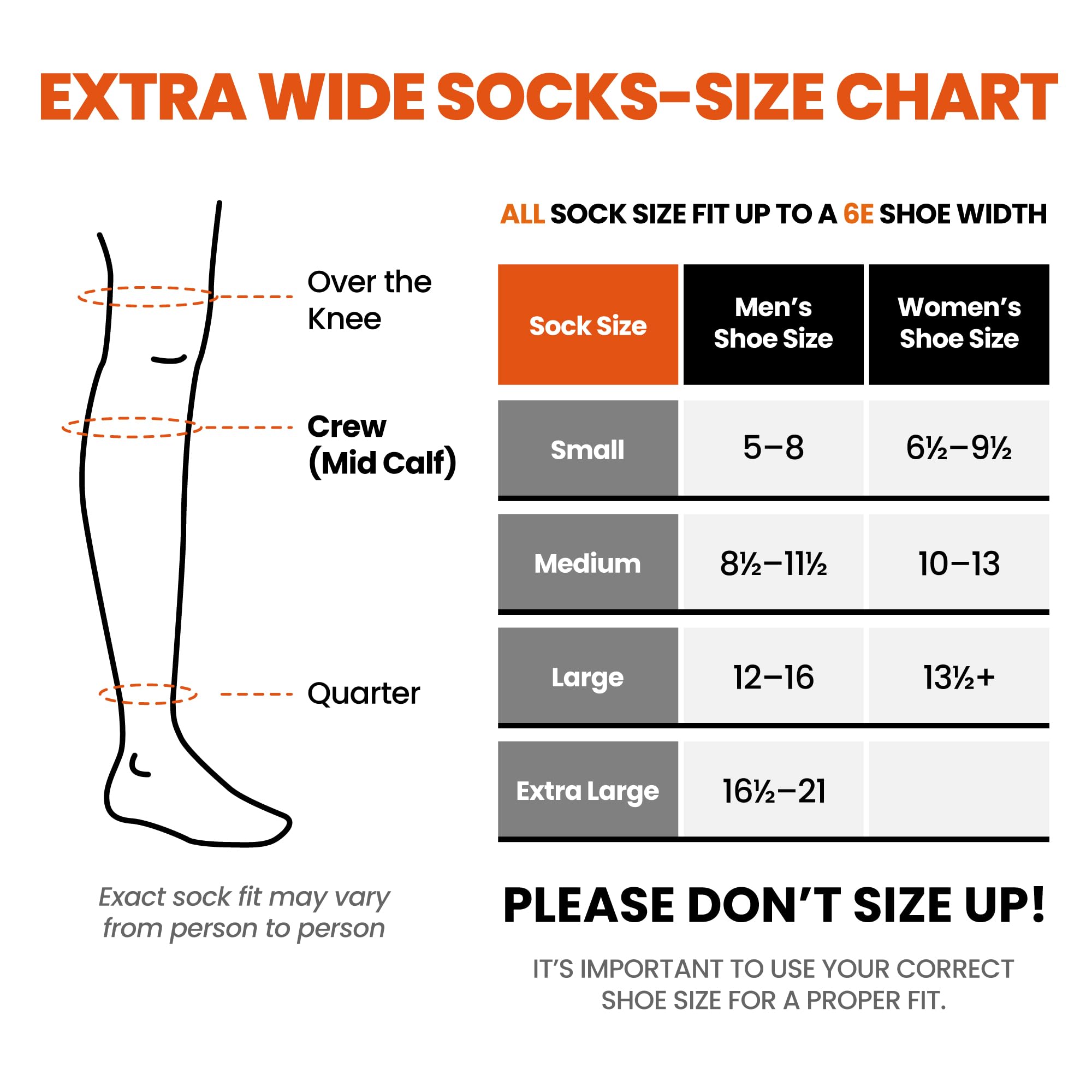 Wide Calf Socks for Women & Men - Extra Wide Diabetic Socks (3 Pairs) - Comfortable Loose Fit Socks for Swollen Feet, Edema & All-Day Wear