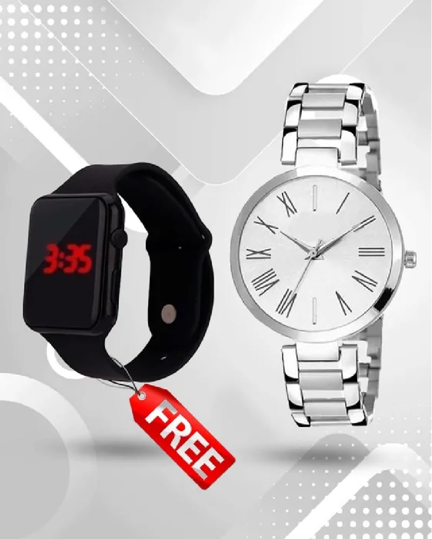 Elegant Women's Combo Watches Set (SR-495 AT-4951) - Pack of 2 Fashion Watches for Casual & Office Wear