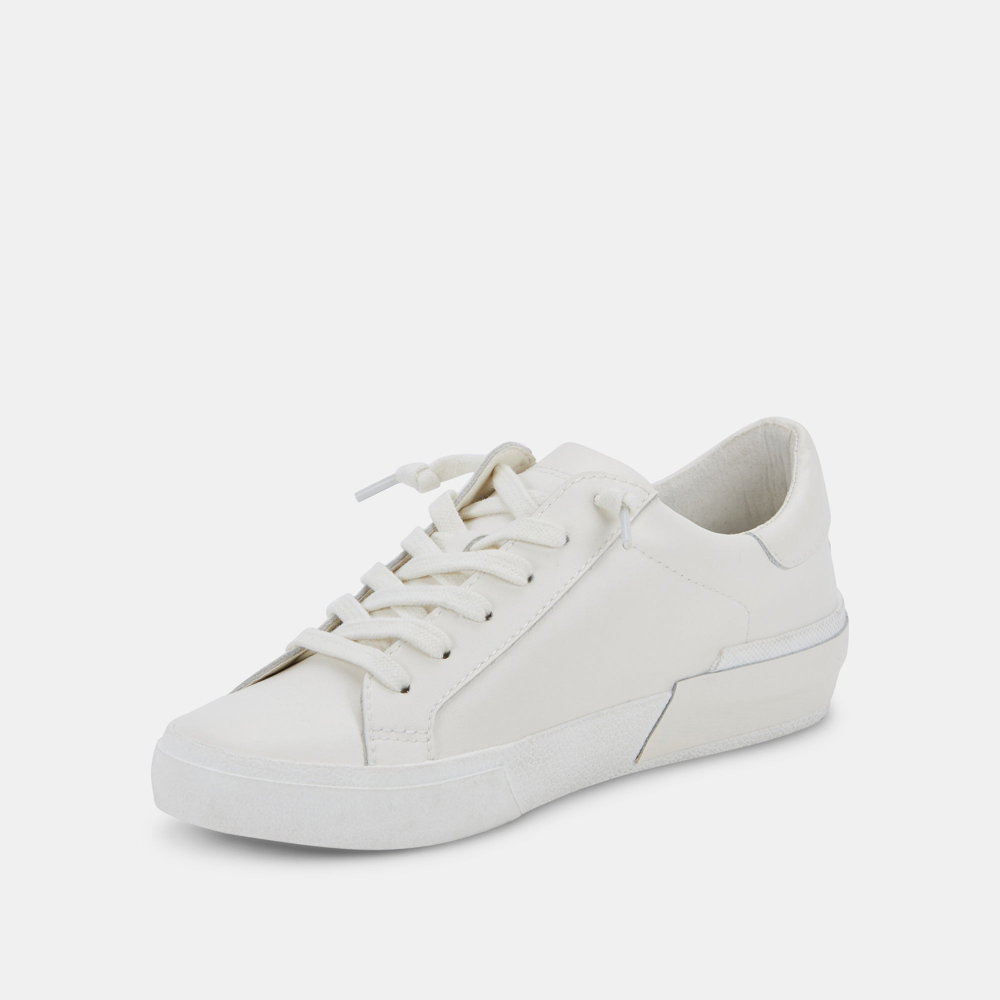 ZINA 360 Sneakers for Women - White Recycled Leather Comfortable Walking Shoes - Perfect for Running, Gym Workouts & Casual Wear