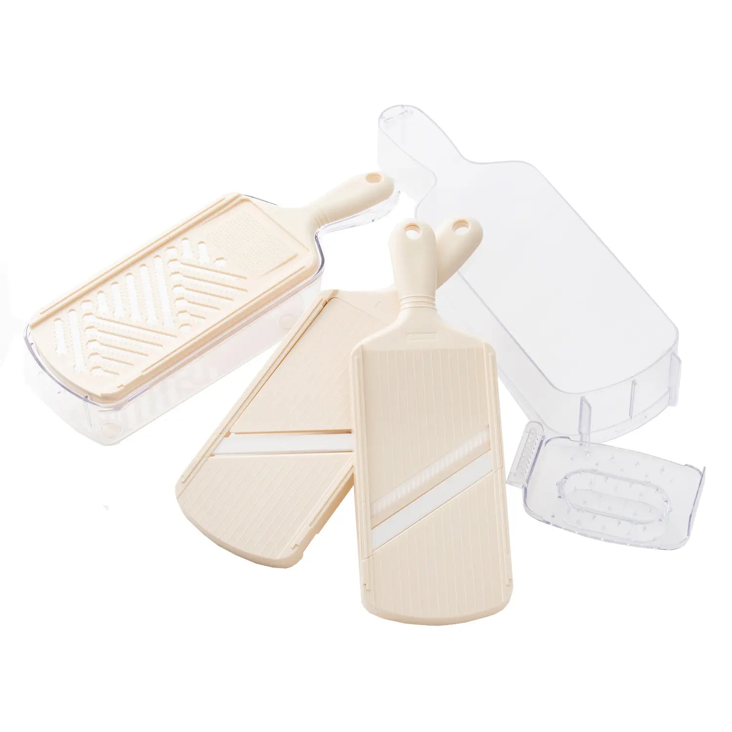 Kyocera ABS Resin Multi-Function Mandoline Slicer 3-Piece Set - Professional Vegetable & Fruit Slicer for Kitchen, Salad Prep & Food Processing | Dishwasher Safe