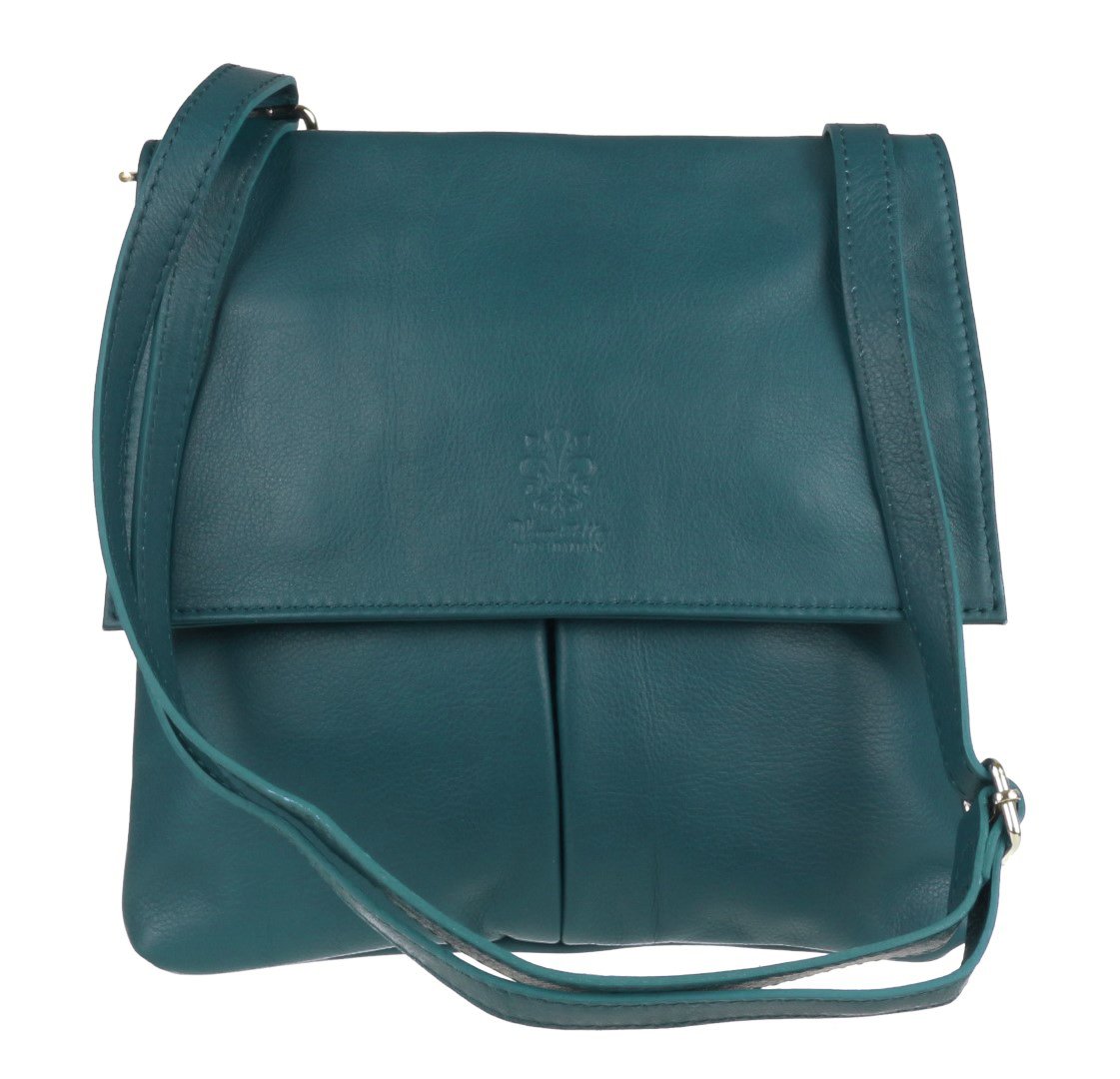 Stylish Italian Genuine Leather Crossbody Bag for Women with Double Pockets - Perfect for Work, Travel & Everyday Use