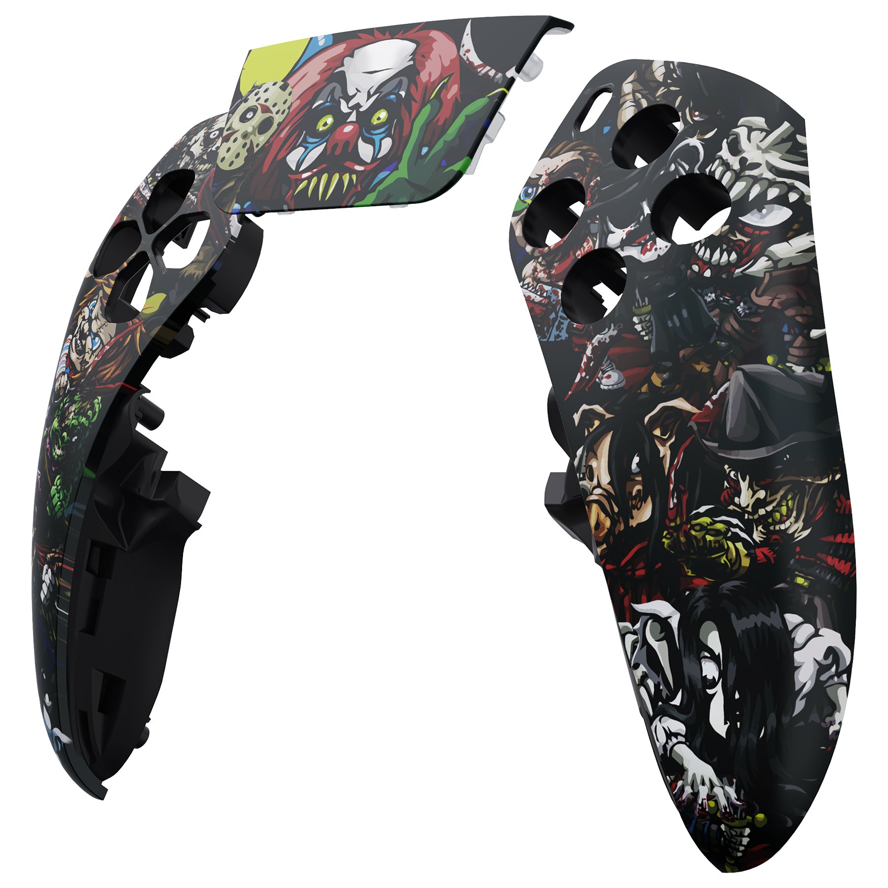 eXtremeRate Scary Party PS5 Edge Controller Faceplate Shell - DIY Replacement Left Right Front Housing & Touchpad Cover (MLREGT001) - Perfect for Gaming, Customization & Halloween Themed Parties
