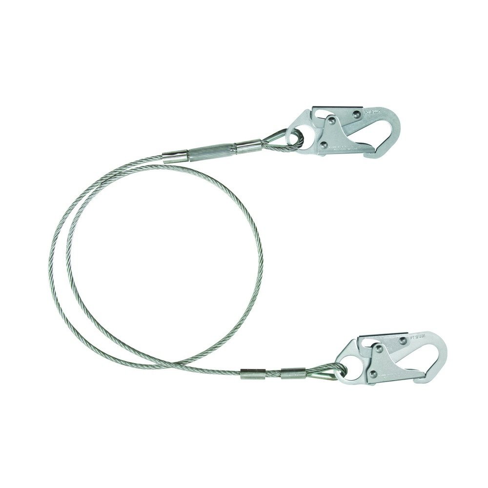 FallTech 8306 Safety Restraint Lanyard - 6ft Single Leg Fall Protection with 1/4