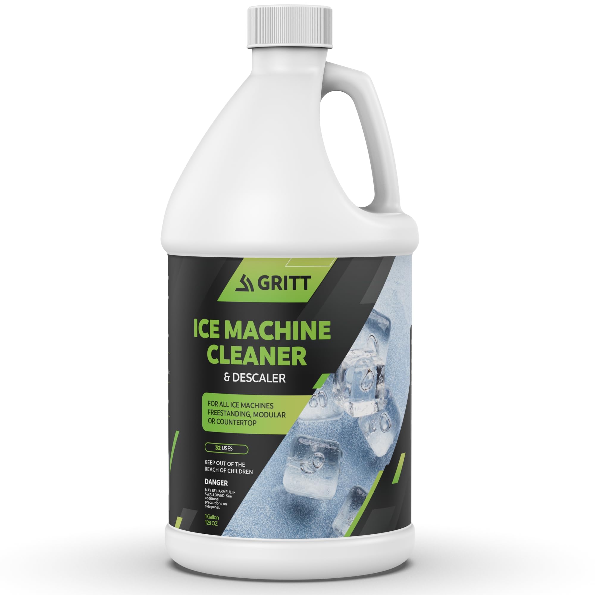Nickel Safe Ice Machine Cleaner & Descaler – Removes Mineral & Limestone Buildup | 1 Gallon Commercial & Residential Ice Maker Cleaner for Hard Water | Perfect for Restaurants, Bars, and Home Ice Makers