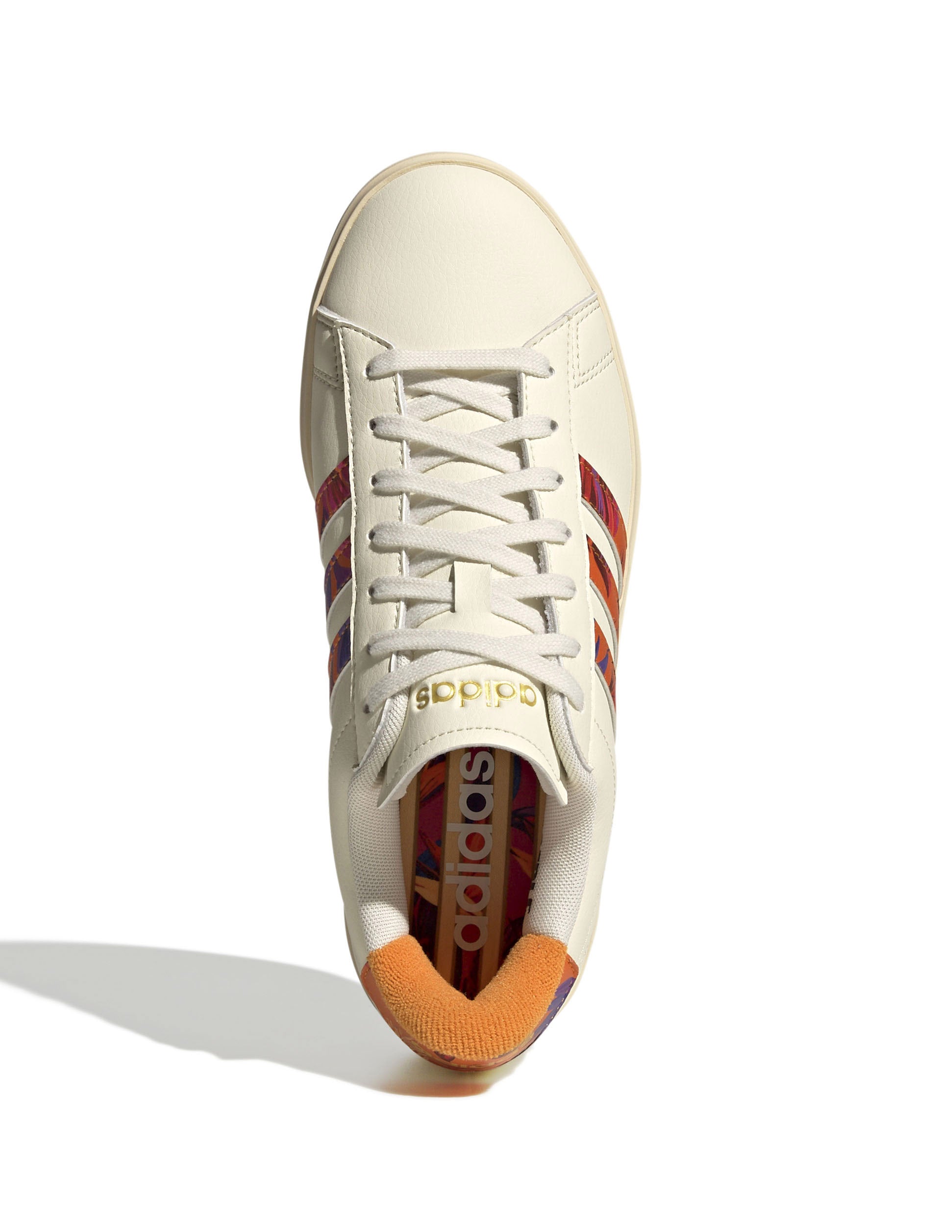 Adidas Grand Court 2.0 Women's Sneakers - Cream White/Warm Vanilla/Gold Metallic - Comfortable Casual Shoes for Walking, Work & Everyday Wear