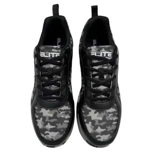 ELITE Men's Pinnacle Grey Camo Athletic Bowling Shoes - Lightweight Comfort for Competitive Play & Casual Wear - Perfect for League Nights, Tournaments & Practice Sessions