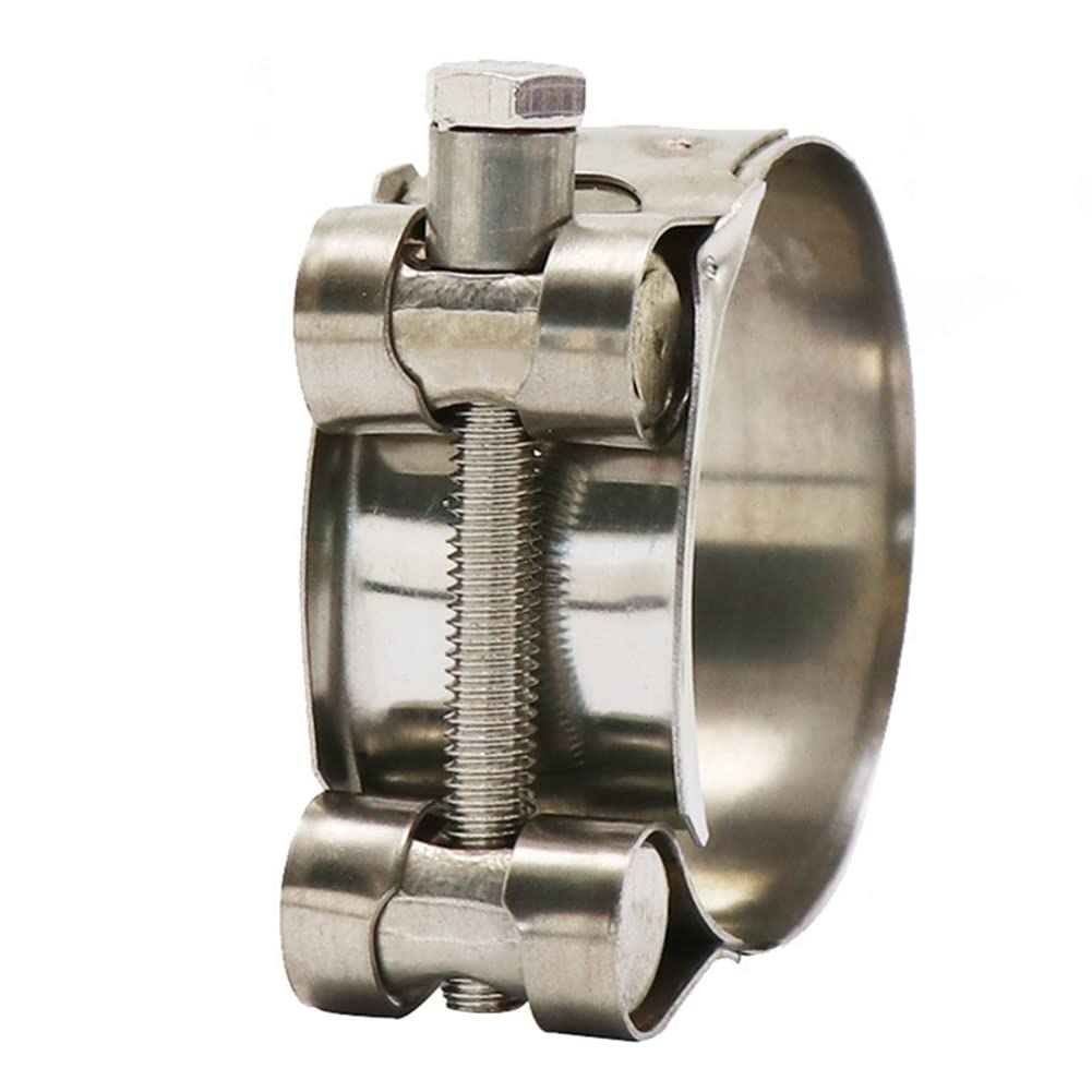 GZYF 1pc Stainless Steel Exhaust Pipe Muffler Clamp for 26-28mm Pipes - Universal Fit for Cars, Trucks & Motorcycles - Durable Automotive Exhaust System Repair Part