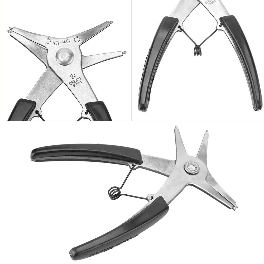 Dual-Purpose Snap Ring Pliers - 1pc Steel Circlip Pliers Tool for Internal & External Retaining Rings | Professional Repair & Assembly Tool for Automotive, Machinery, and DIY Projects
