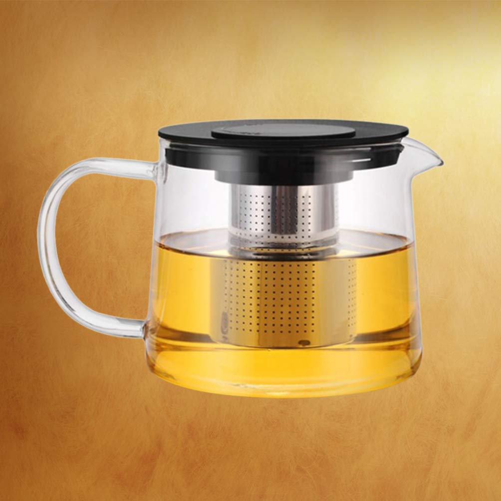DOITOOL 34oz Glass Teapot with Infuser & Strainer - Heat Resistant Stovetop Kettle for Loose Leaf Tea, Iced Tea & Milk - Perfect for Home, Office & Tea Parties (1pc)