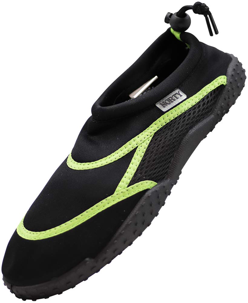 NORTY Men's Aqua Socks Wave Water Shoes - Waterproof Slip-Ons for Pool, Beach, Lake, Sports, and Outdoor Adventures