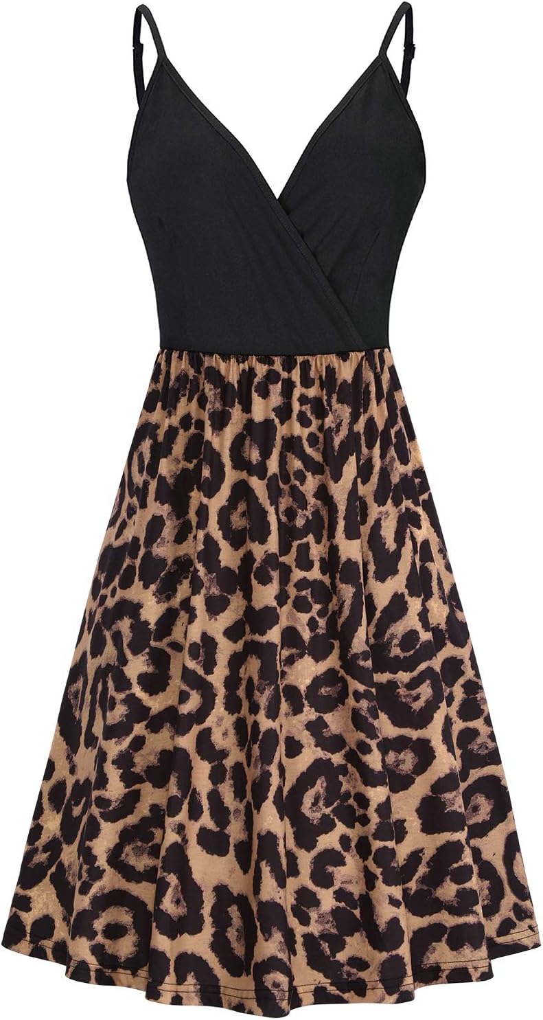 Elegant V-Neck Spaghetti Strap Casual Dress with Pockets - Perfect for Summer Outings, Beach Vacations & Date Nights