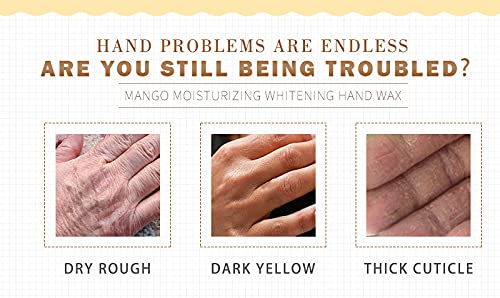 RtopR Mango Hand Mask & Wax - Whitening, Moisturizing, Repairing, Exfoliating Cream for Calluses & Anti-Aging | Perfect for Spa Nights, Dry Skin Care & At-Home Hand Treatments