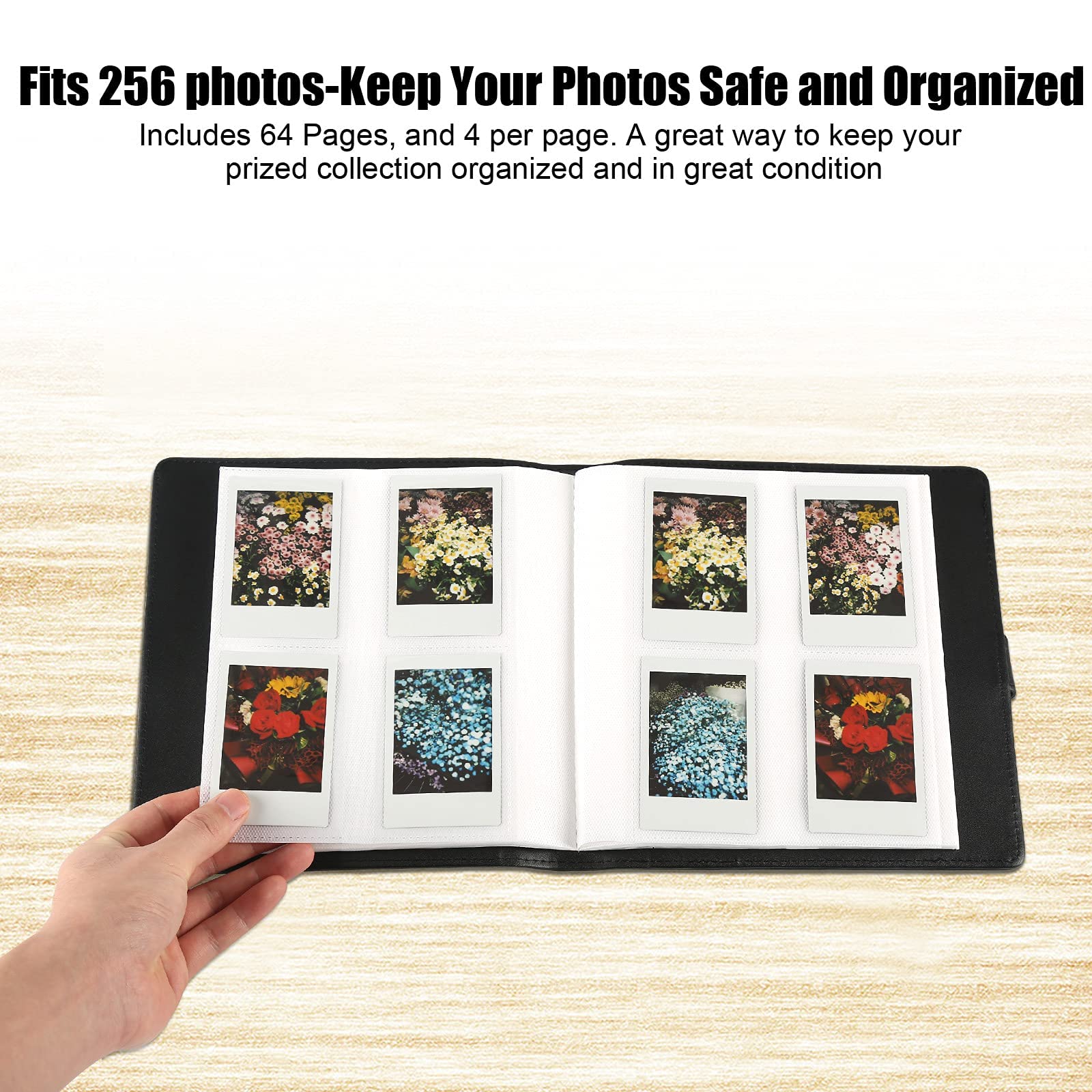 2-Pack 256 Pockets Photo Album - Compatible with Fujifilm Instax Mini LiPlay, 11, 90, 70, 50S, 26, 25, 9, 8+, 8, 7S & Mini Link SP-1 Printer - Also Fits Polaroid Snap, SnapTouch, PIC-300, Z2300, Mint Zip Instant Cameras - Perfect for Organizing Travel Memories, Wedding Photos & Polaroid Collections