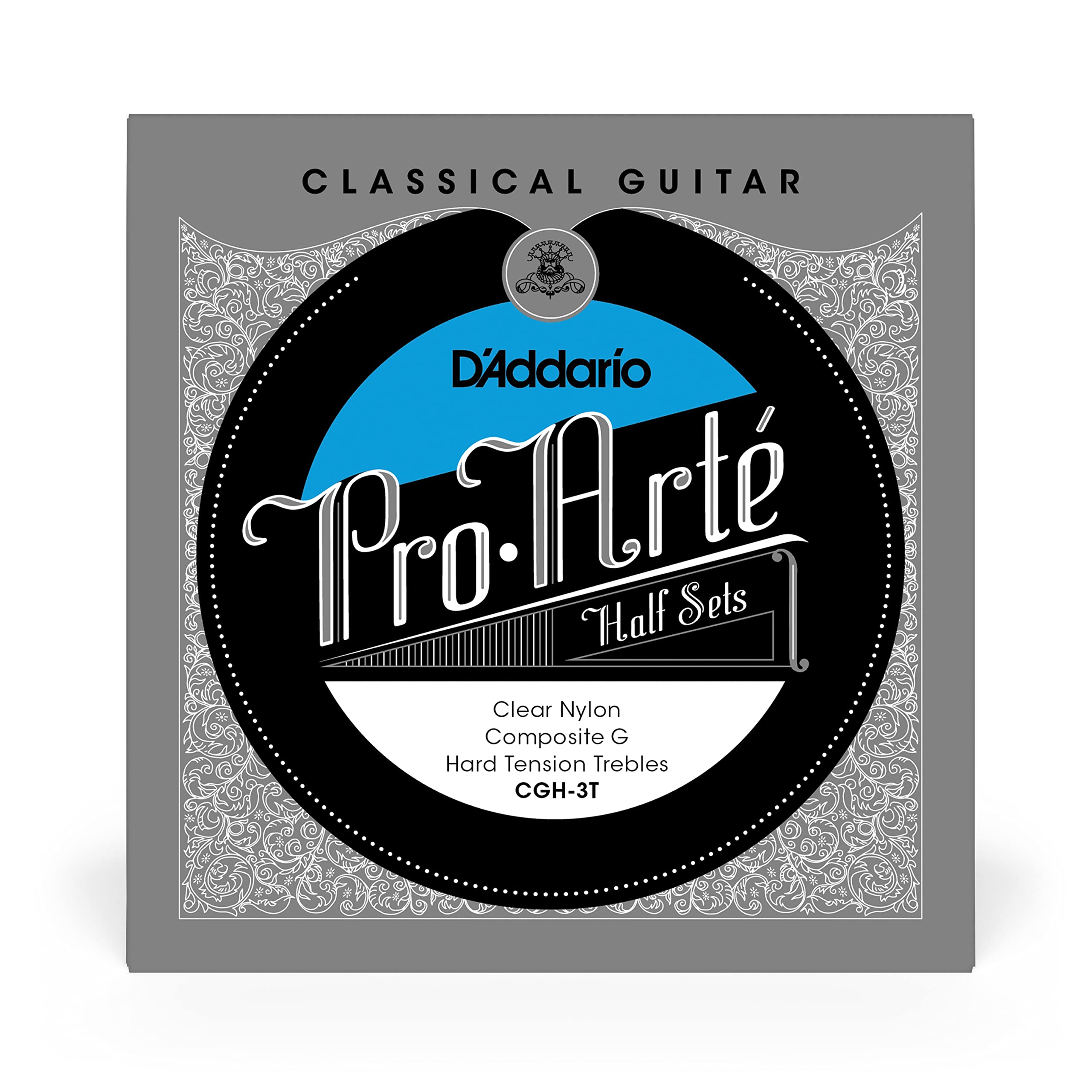 D'Addario CGH-3T Nylon Classical Guitar Strings - Heavy Tension for Warm Tone & Durability | Perfect for Classical, Flamenco & Fingerstyle Guitarists