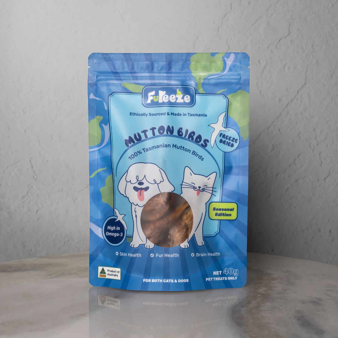 Premium Freeze Dried Free Range Mutton Birds 40g - All Natural Protein Snack for Hiking, Camping & Emergency Food Supply