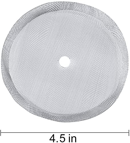 Secura French Press Replacement Screens - 4 Pack Stainless Steel Reusable Mesh Filters for 50oz/1.5L/12 Cup Coffee Makers | Perfect for Home, Office & Camping Brewing