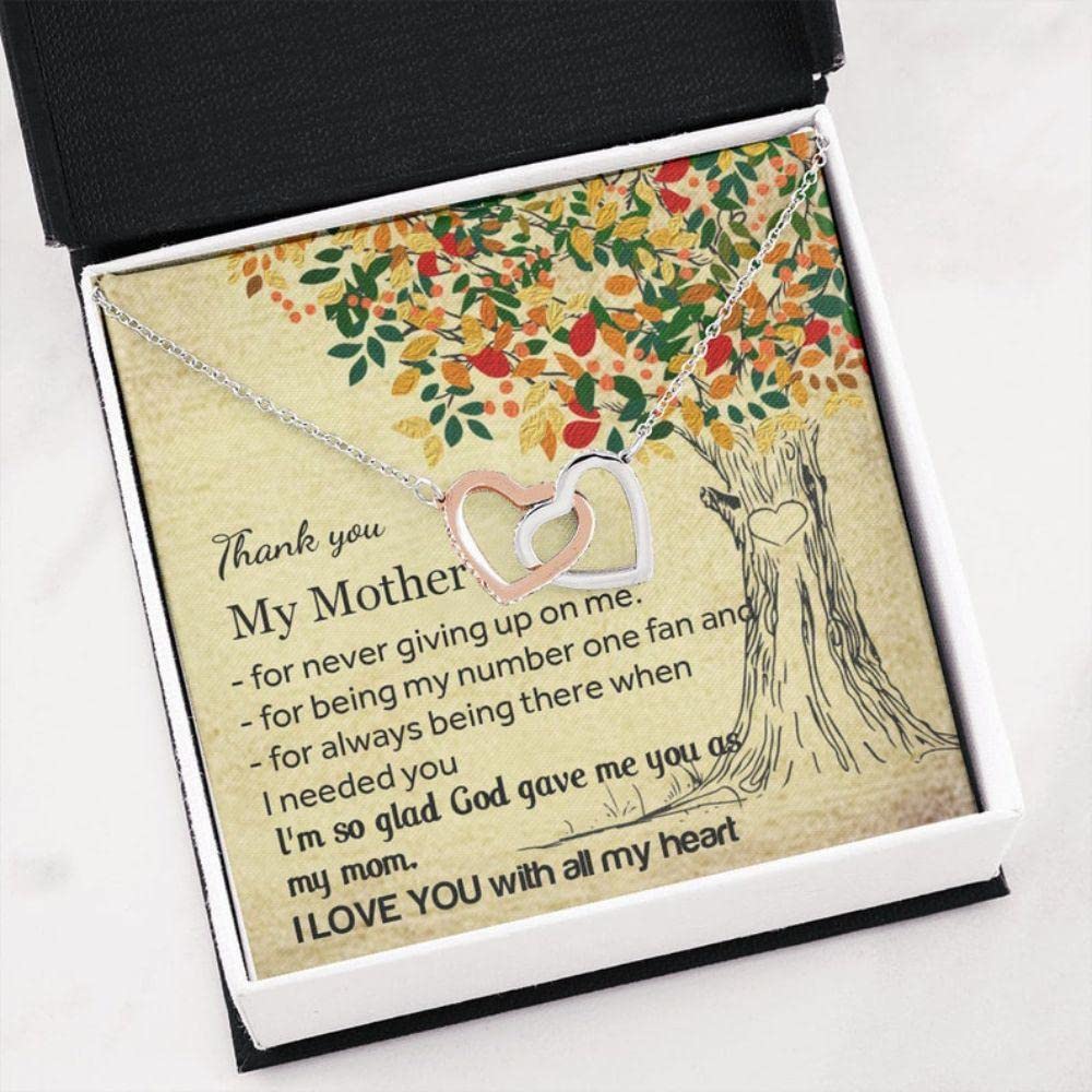 Mom Necklace - Personalized Thank You Gift for Mother from Daughter or Son | Elegant Jewelry Gift Box with Card | Perfect Birthday, Mother's Day & Appreciation Present for Women