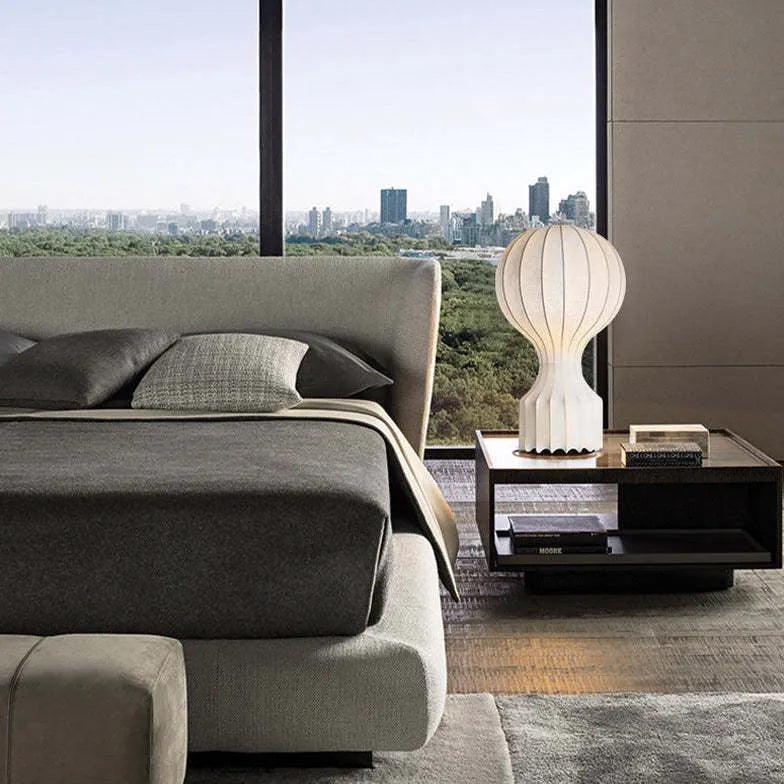 Minimalist White Round Balloon Table Lamp - Modern Home & Office Decor Lighting for Bedroom, Living Room, or Workspace