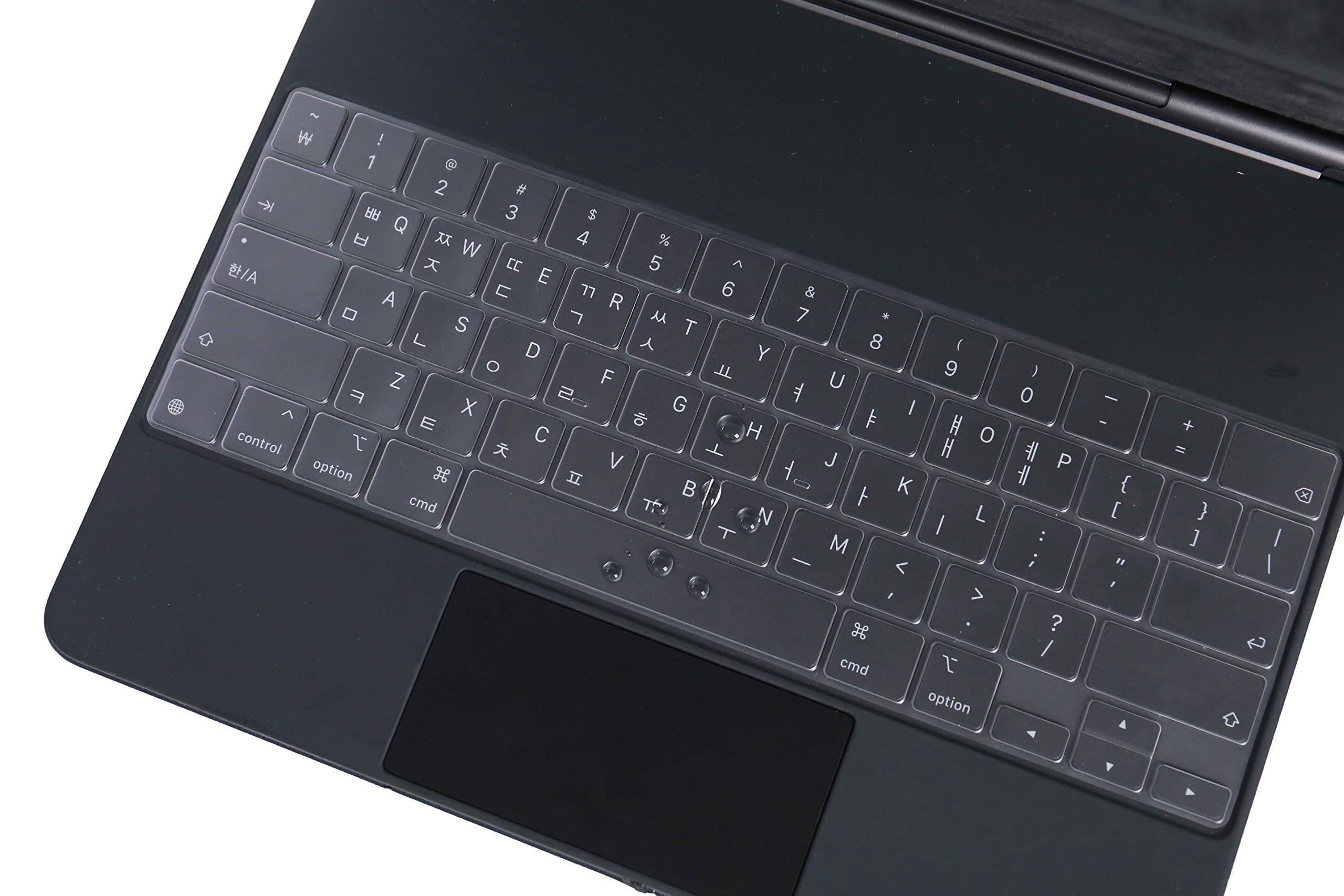 Silicone Keyboard Cover for iPad Pro 12.9 inch (2020/2021 4th & 5th Gen) - Clear Protective Skin Compatible with Magic Keyboard MXQU2LL/A | Anti-Slip, Dustproof iPad Accessories for Work, Travel & Home Office Use