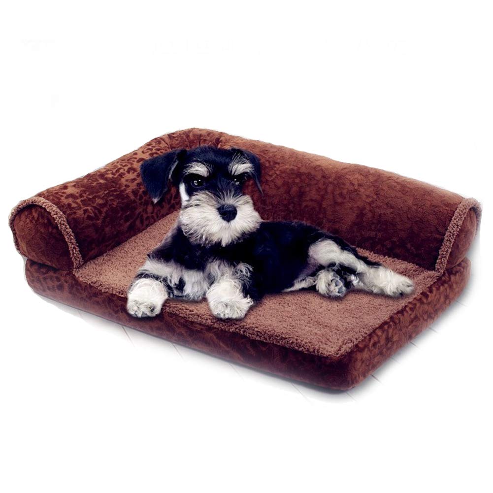 Premium Orthopedic Dog Bed - Large L-Shaped Chaise Lounge Sofa Style Pet Crate Mat with Removable Washable Cover (Coffee) - Perfect for Living Room Corner, Bedroom & Pet-Friendly Spaces - Ideal for Medium to Large Dogs