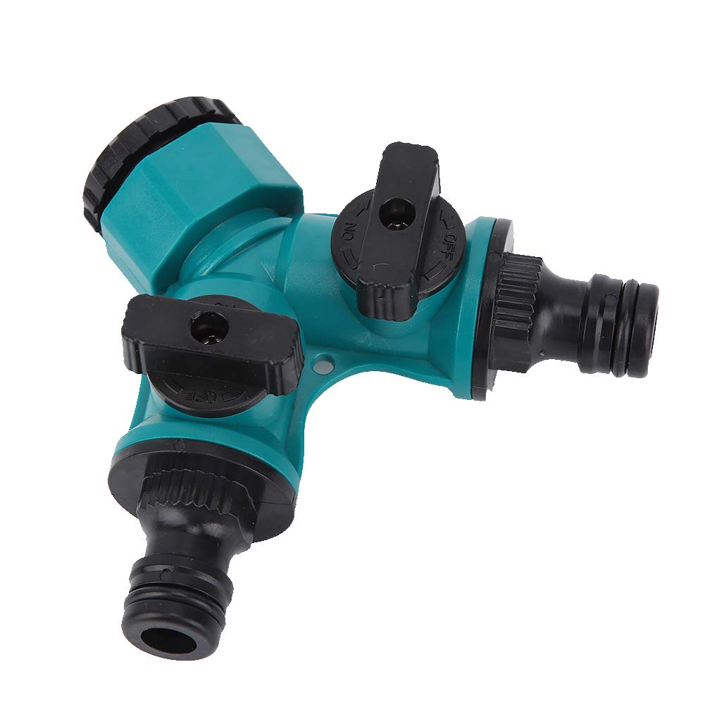 Joyzan 2-Way Garden Hose Splitter - Leak Proof Plastic Water Connector Faucet Y Valve Spigot Adapter for Outdoor/Indoor Gardening, Lawn Irrigation & Flower Planting - Perfect for Watering Plants, Washing Cars & Connecting Multiple Hoses
