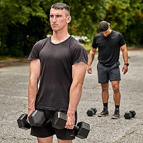 15lb Pair Cast Iron Dumbbells - Heavy Duty Workout Weights for Strength Training, Home Gym & Fitness - Perfect for Weightlifting, CrossFit & Muscle Building