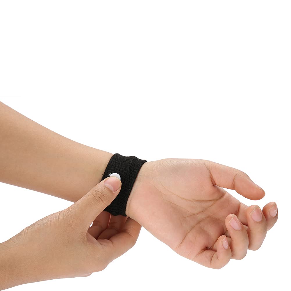 Acupressure Anti-Nausea Wristbands for Motion Sickness Relief - Travel Essential for Car, Sea & Airplane Trips - Comfortable & Effective for Adults, Kids & Pregnancy (Black) - Perfect for Road Trips, Cruises & Flights