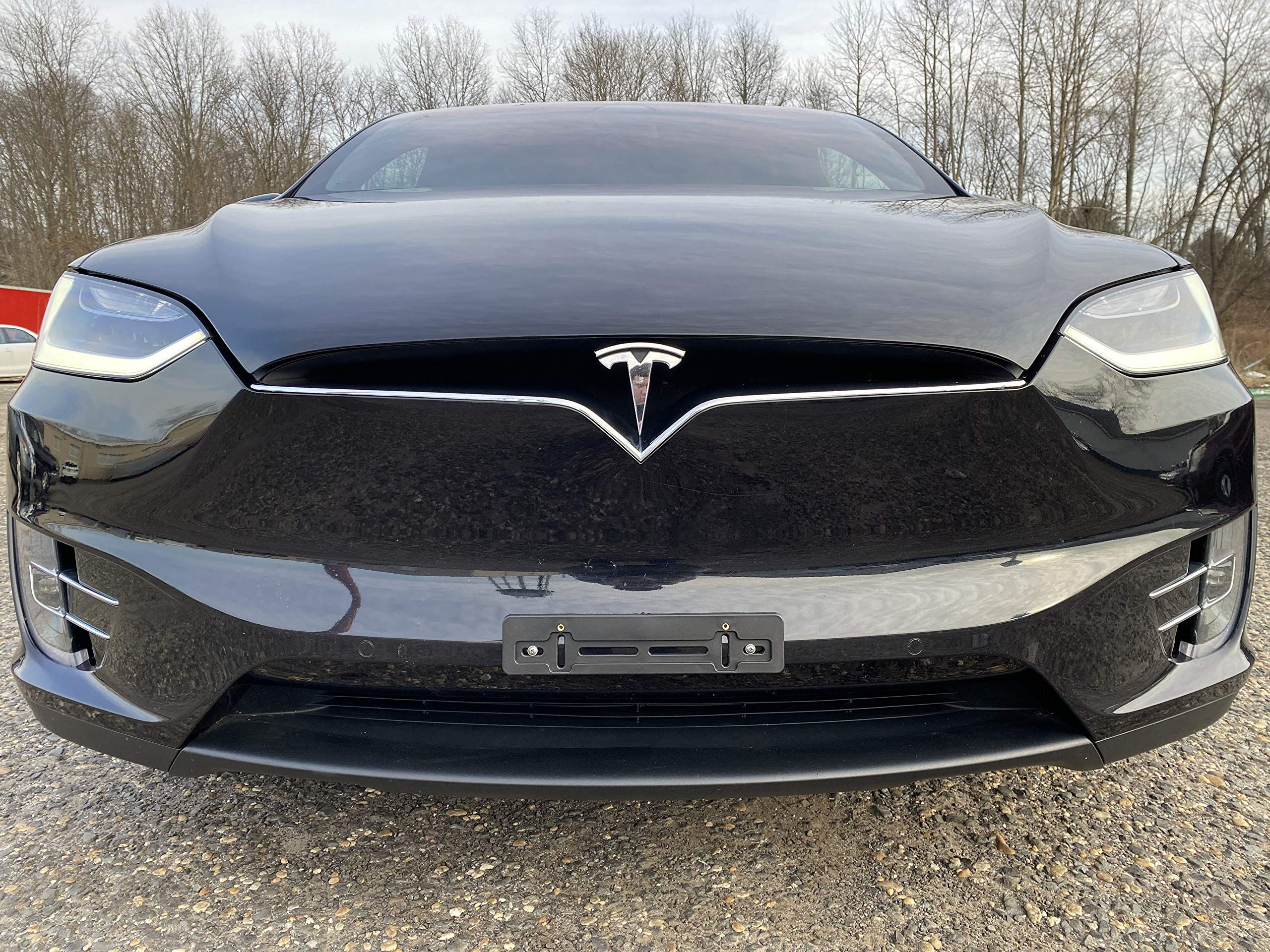 Premium Front License Plate Mounting Bracket for Tesla Model S (2012-2024) & Model X (2016-2024) - No-Drill Installation, Durable ABS Plastic - Perfect for Car Enthusiasts & State Compliance