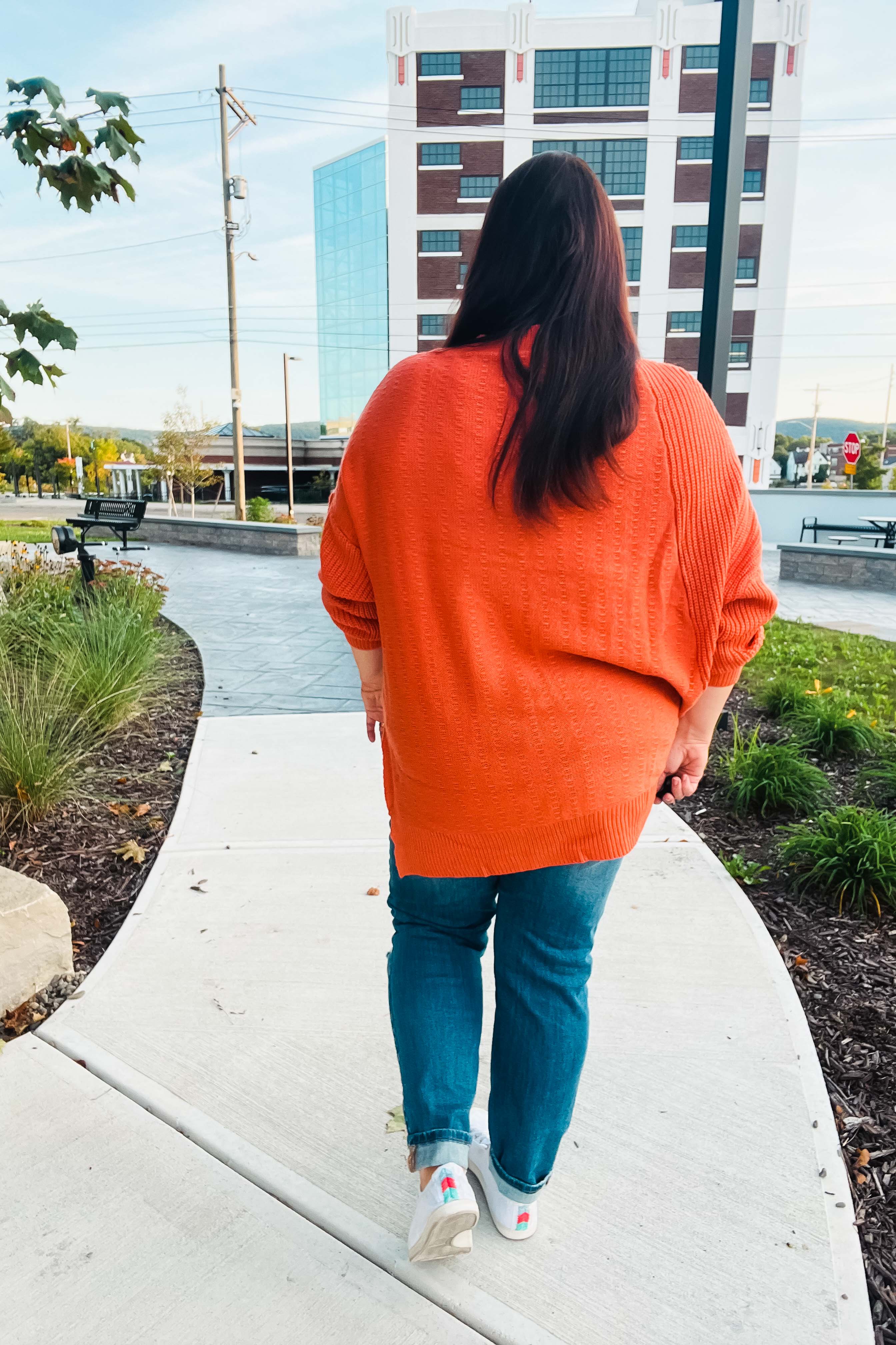 Cozy Pumpkin Asymmetrical Knit Sweater for Women | Fall Fashion Trendy Oversized Pullover | Perfect for Autumn Outfits, Halloween Parties & Cozy Season Layering