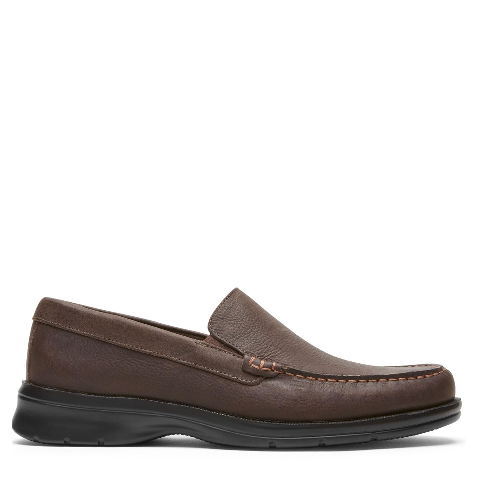 Rockport Men's Palmer Venetian Loafer - Comfortable Slip-On Dress Shoes for Business & Casual Wear | Breathable Leather Loafers for Office, Travel & Everyday Use