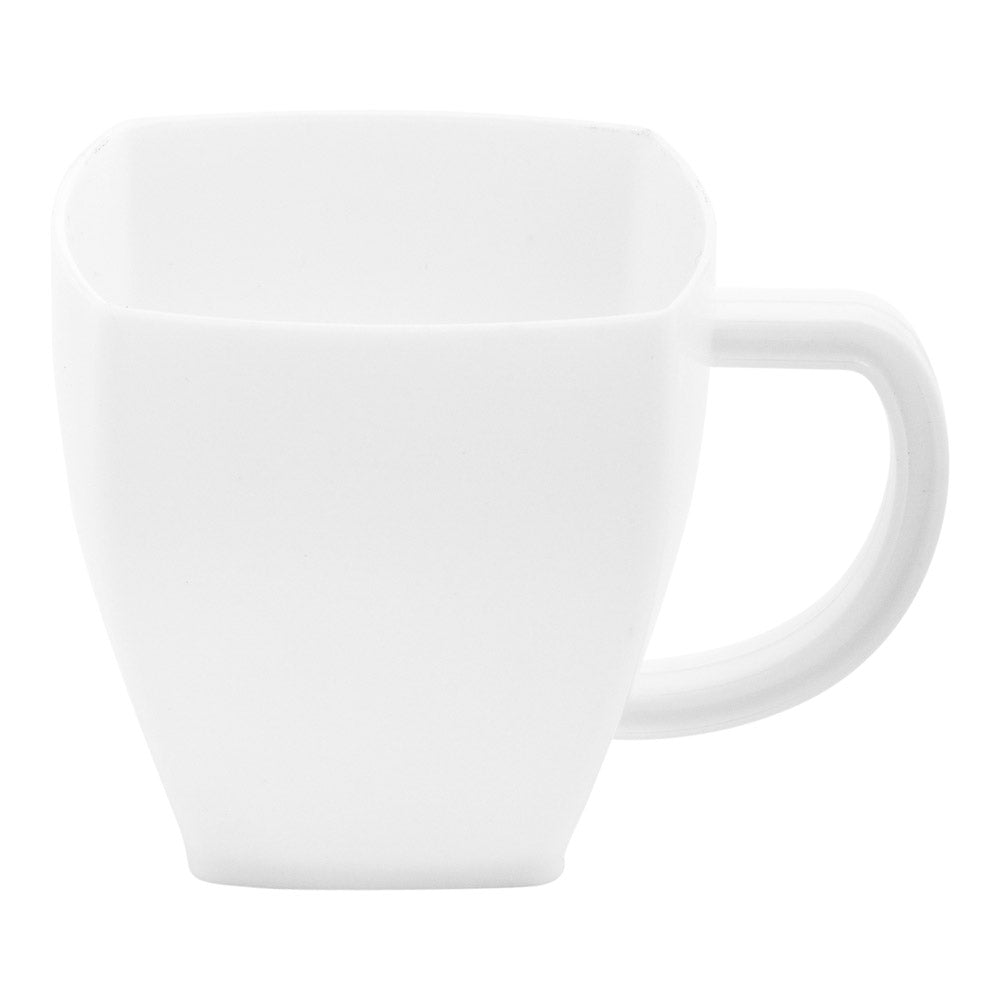 5 oz Square White Plastic Cafe Cups - 2.5