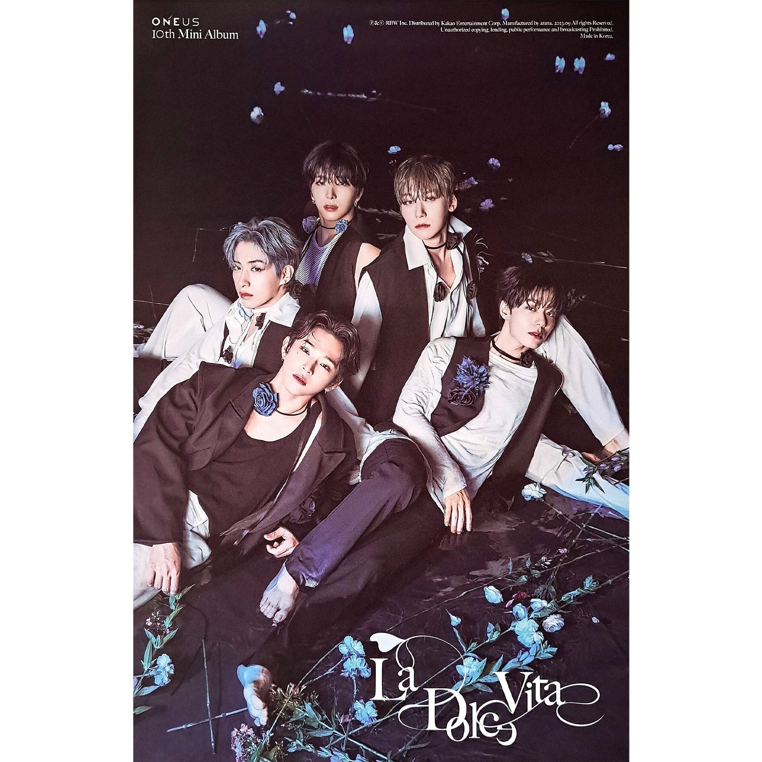 ONEUS 10TH MINI ALBUM 'LA DOLCE VITA' Official Poster - Exclusive Kpop Merchandise for Fans, Room Decor & Gift Idea