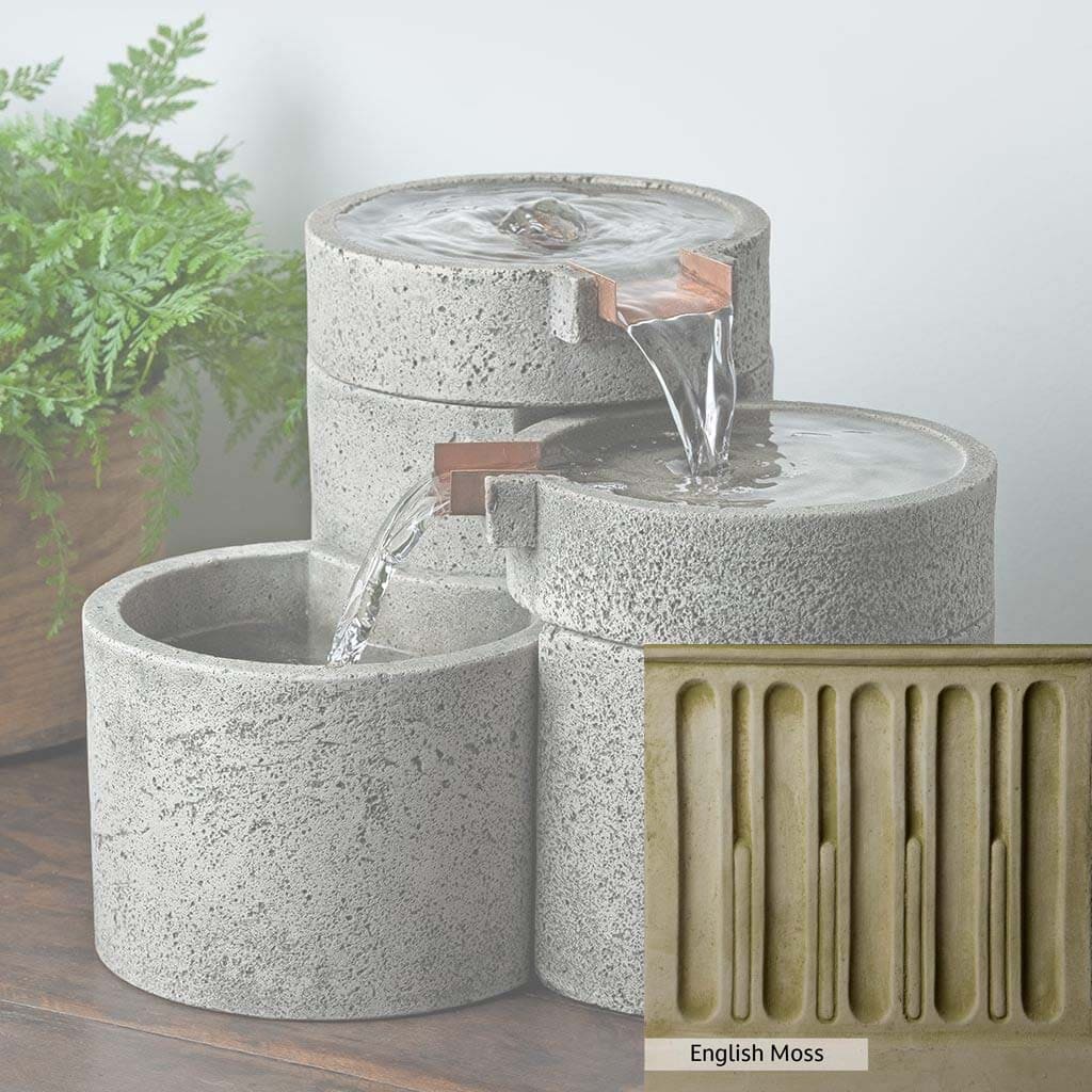 Campania International Venn Fountain - Outdoor Garden Water Fountain with LED Lights - Perfect for Patio, Yard, and Landscape Decor