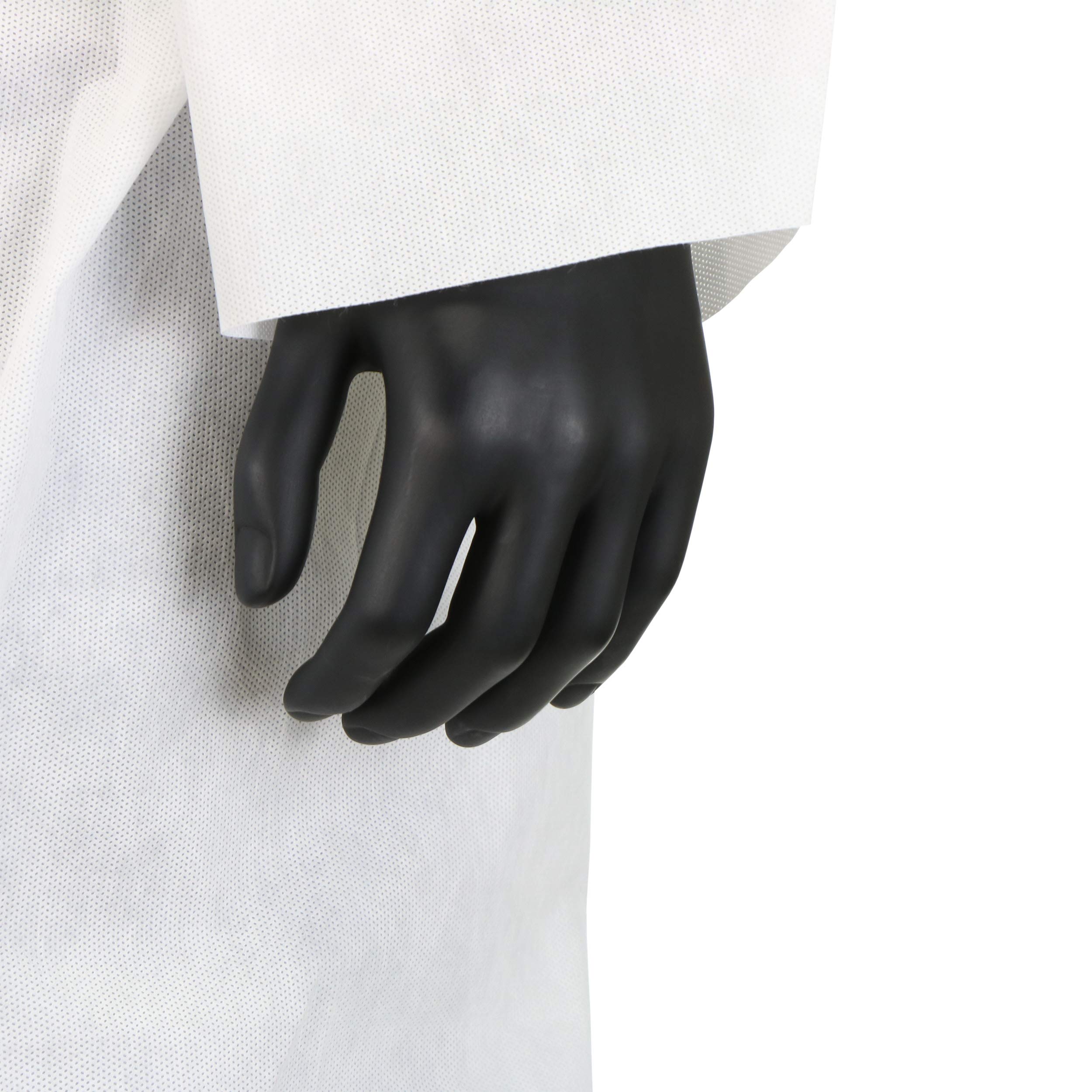 West Chester C3800 PosiM3 Coverall - Pack of 25 White Large Safety Work Overalls with Front Zipper & Collar for Construction, Painting, Industrial Work & Hazardous Environments