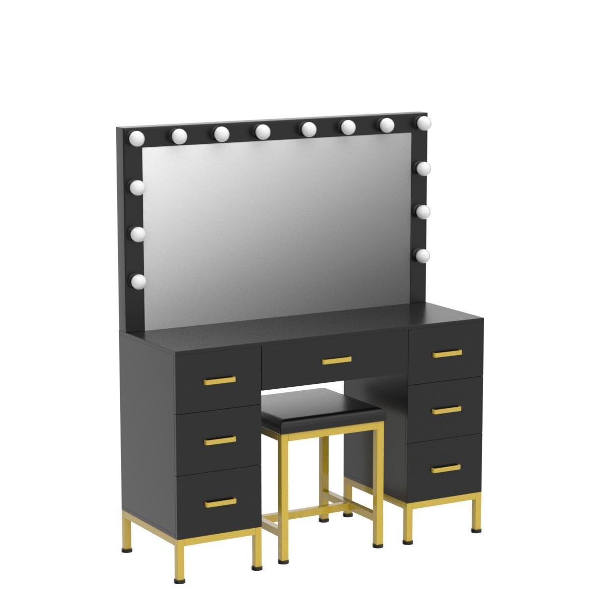 Modern Makeup Vanity with LED Lights - 44
