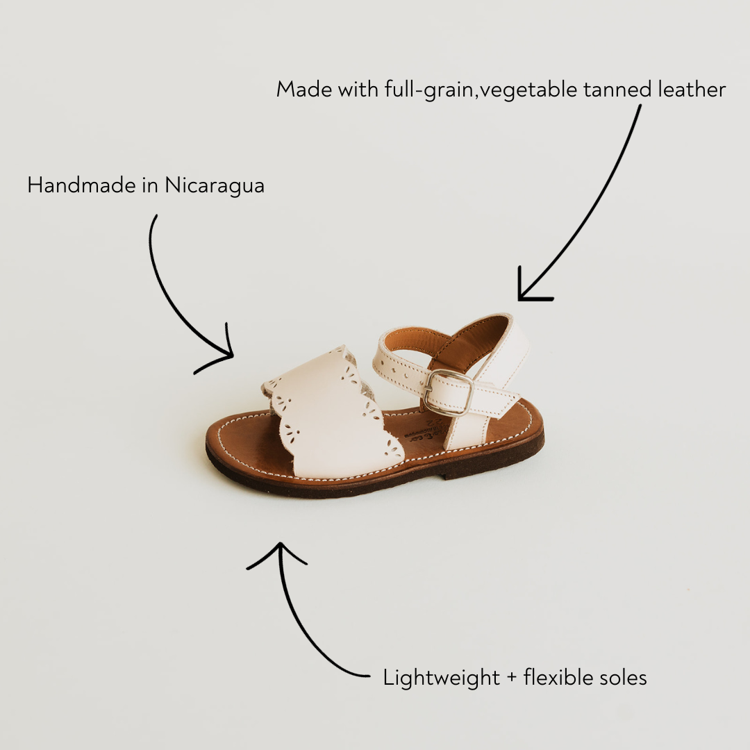 Bella Kids Leather Sandals for Girls & Boys - Comfortable Summer Beach Shoes for Outdoor Play & Vacation