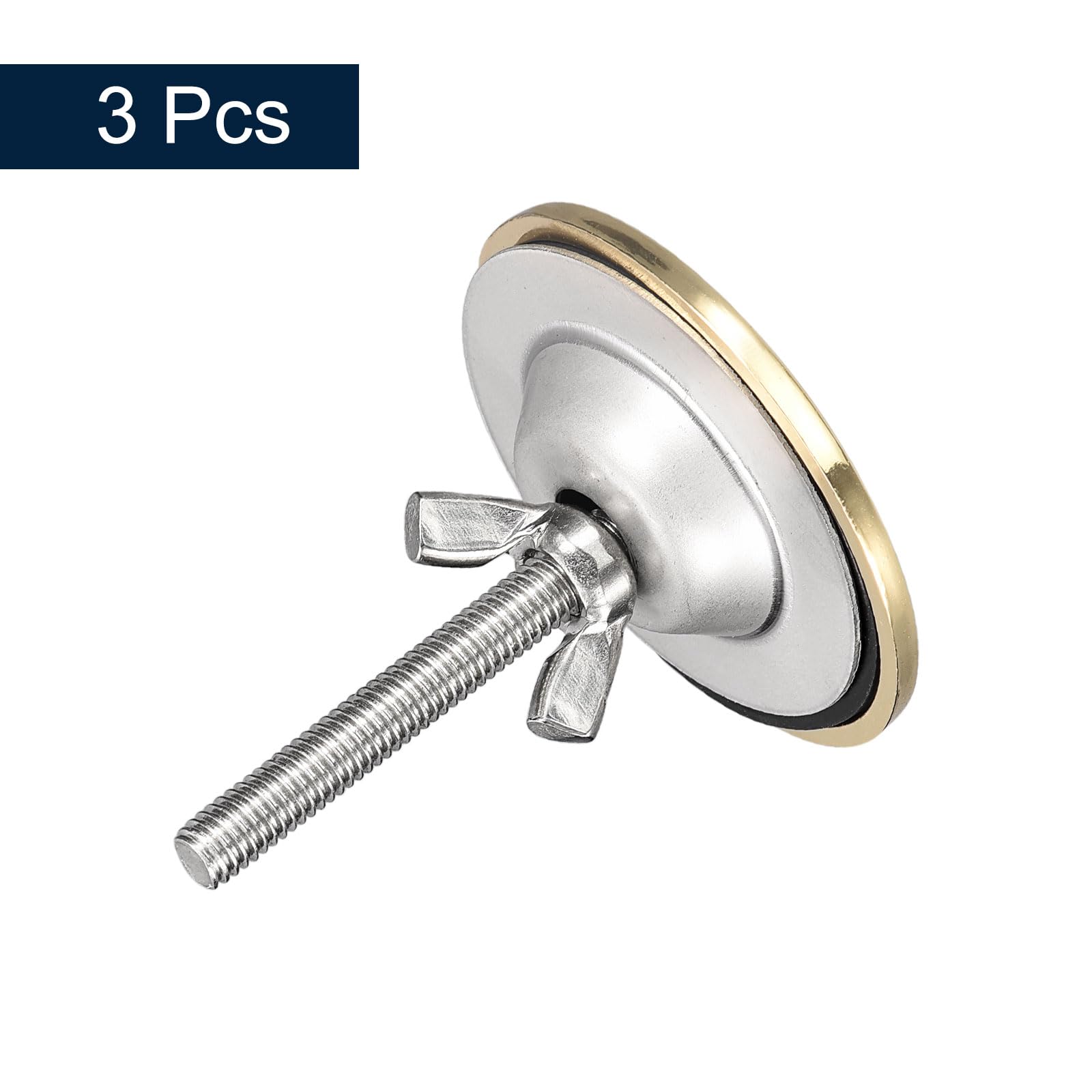 3Pcs Zinc Alloy Kitchen Sink Hole Covers - Faucet & Soap Dispenser Hole Covers for Washbasin Countertop Space Saving (Champagne Gold) | Perfect for Bathroom, RV, Laundry Room & Kitchen Renovation