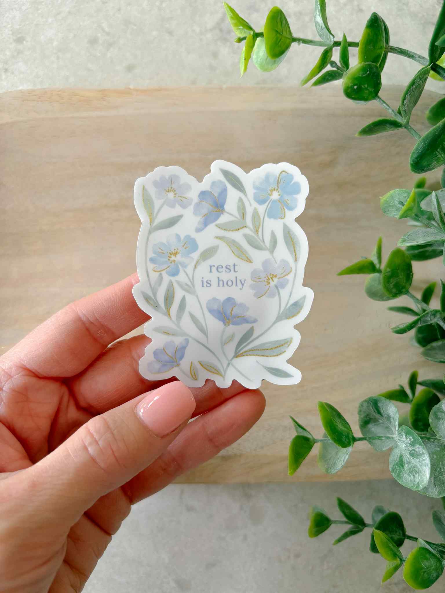 Rest is Holy Sticker - Inspirational Vinyl Decal for Laptops, Water Bottles & Notebooks - Perfect for Home, Office & Travel Decor